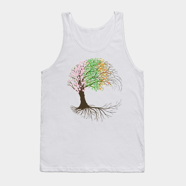 Tree of life four seasons version moon shaped Tank Top by Bwiselizzy